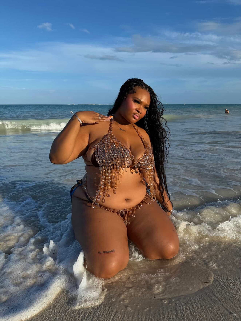 Champagne beach set