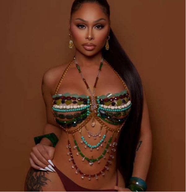 Beaded tropical top