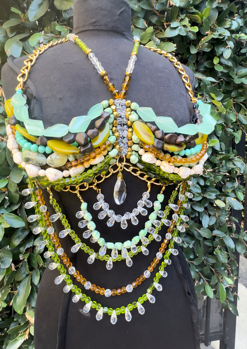 Beaded tropical top
