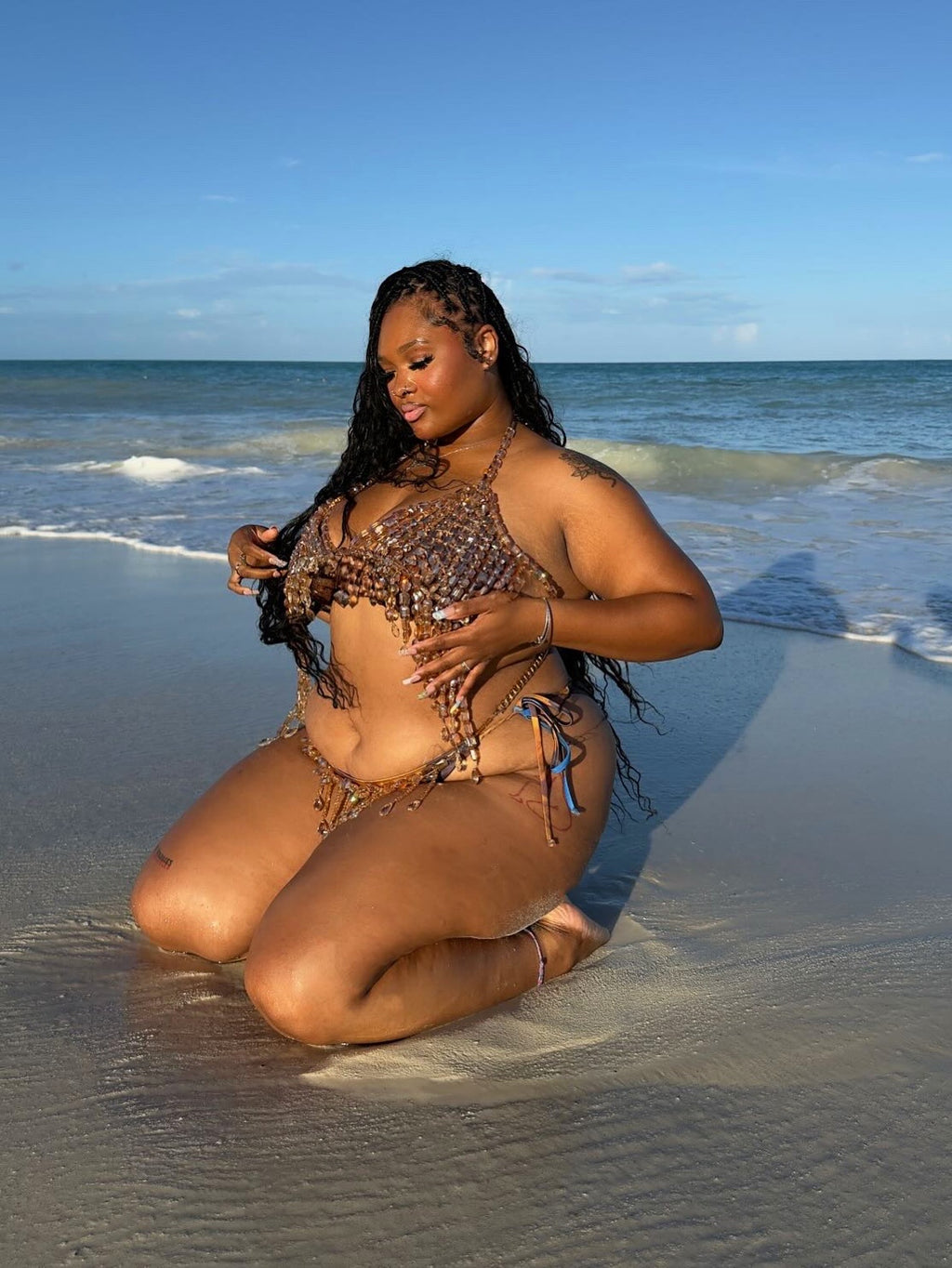 Champagne beach set