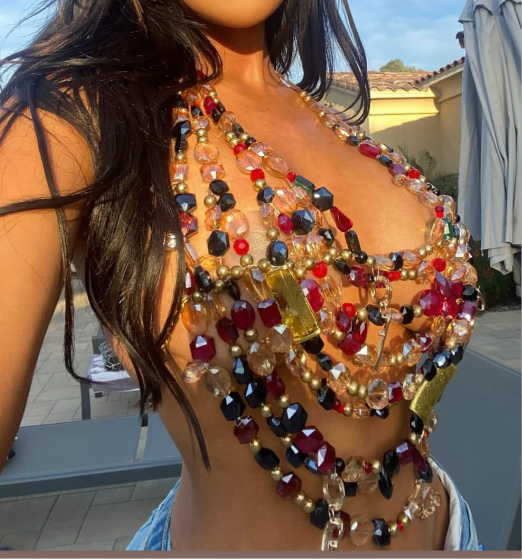 “Death becomes her” crystal Top