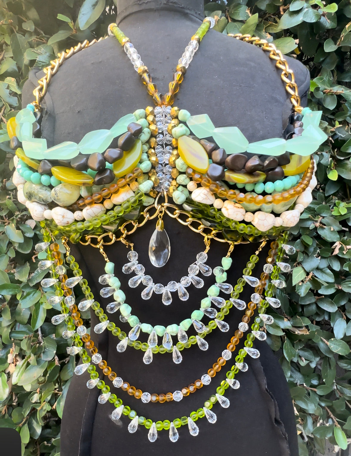 Beaded tropical top