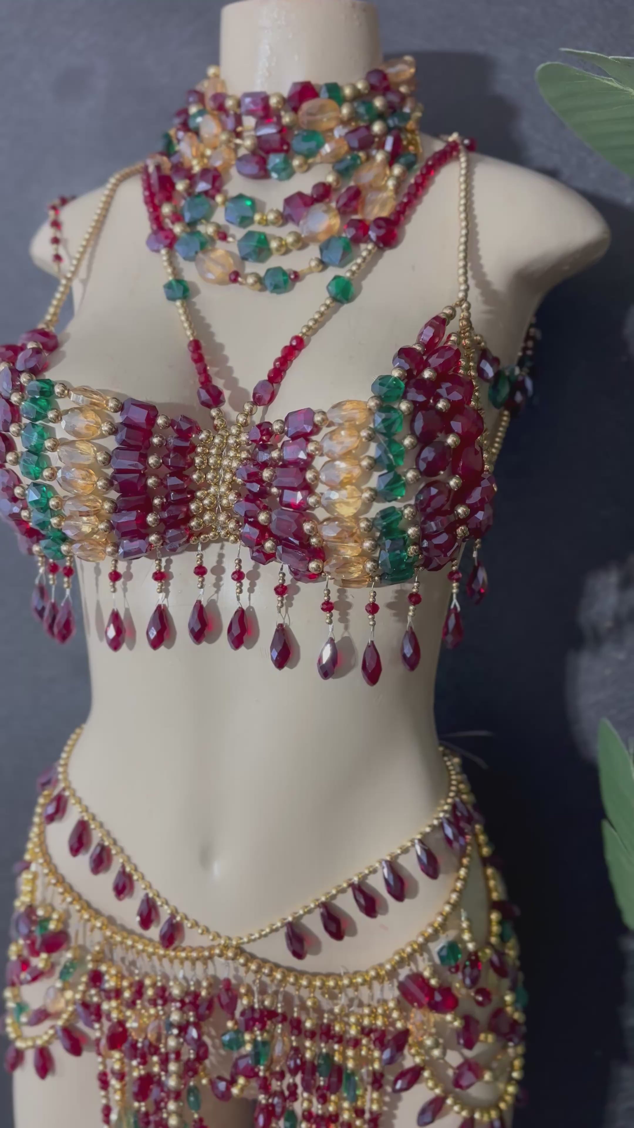 “Egyptian girl” crystal set